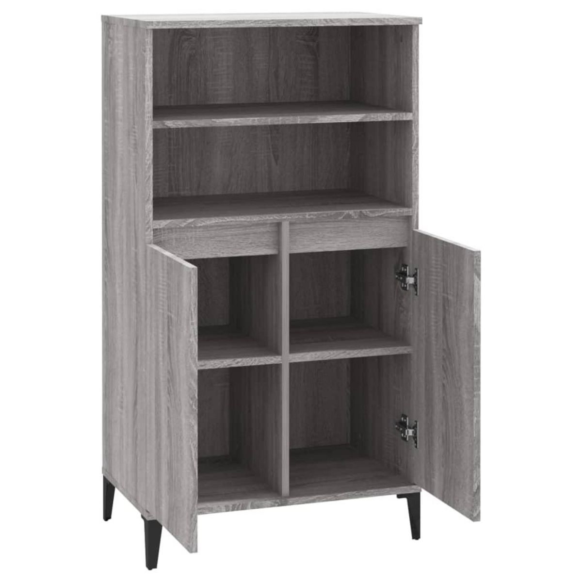 VIDAXL Buffet haut Sonoma gris 60x36x110 cm Bois d'ingenierie