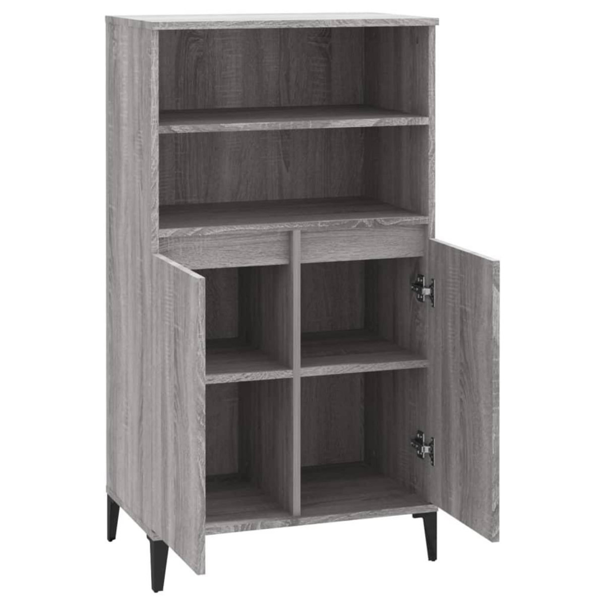 VIDAXL Buffet haut Sonoma gris 60x36x110 cm Bois d'ingenierie