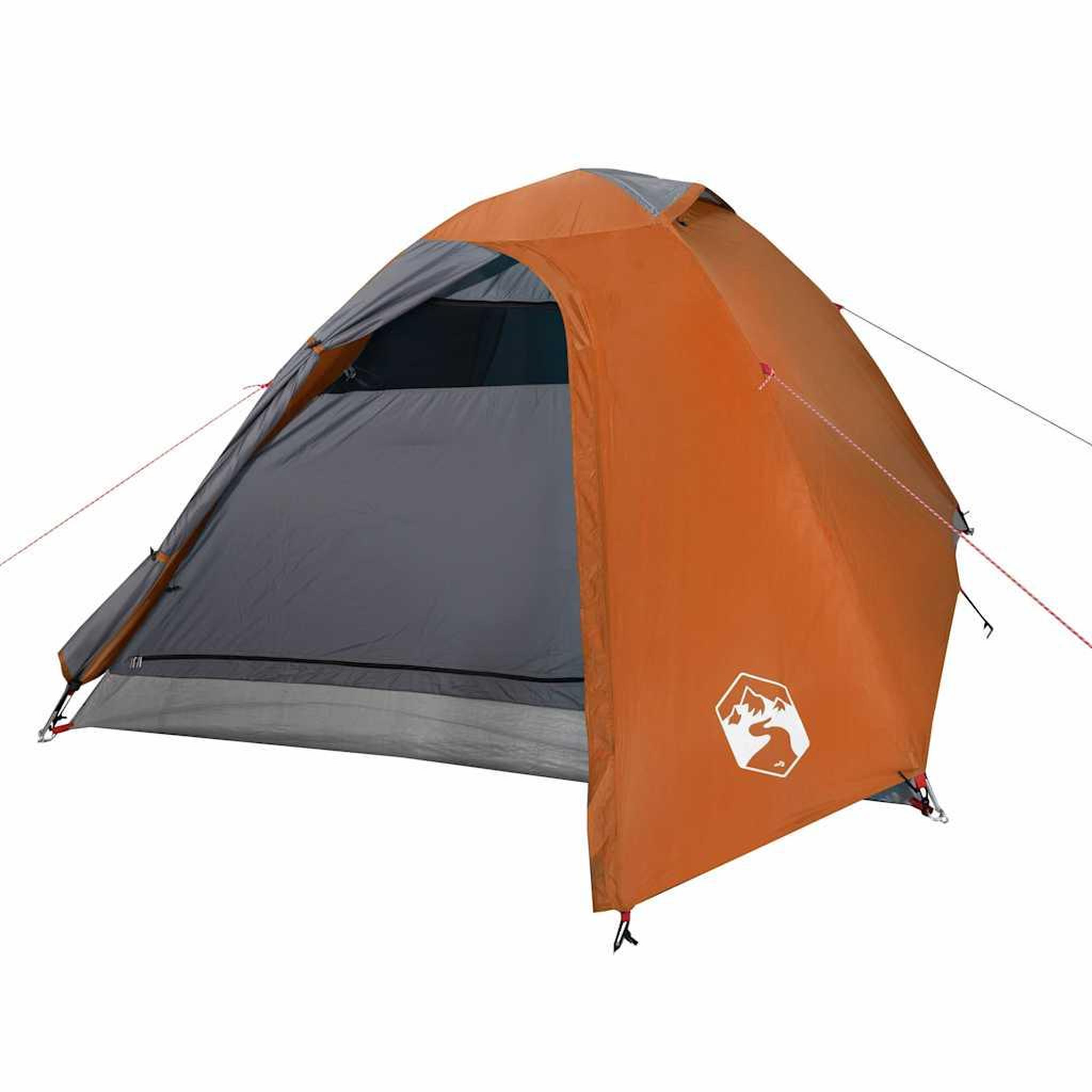 Voir la diapositive 4 : VIDAXL Tente de camping a dome 3 personnes orange impermeable