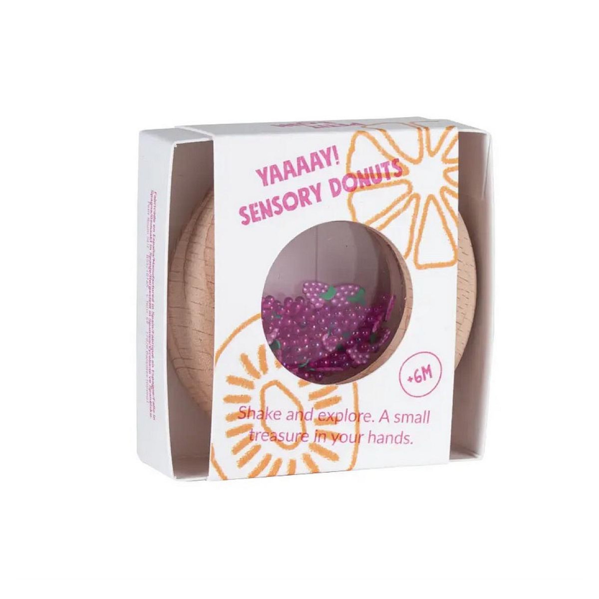 Voir la diapositive 2 : PETIT BOUM Donut sensoriel en bois - Raisins