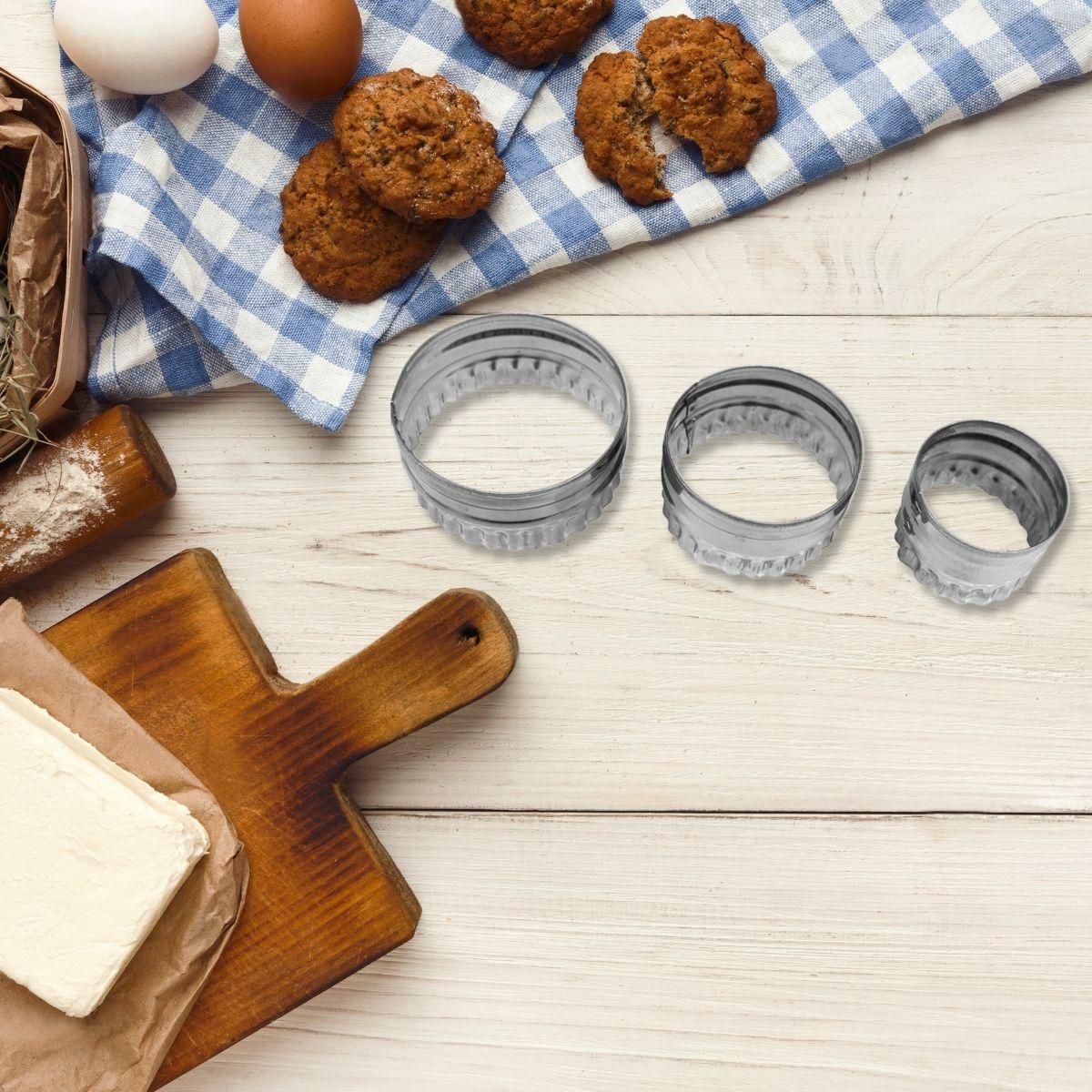 ZENKER Lot de 3 emporte-pièces ronds et cannelés Zenker Emporte-pièces