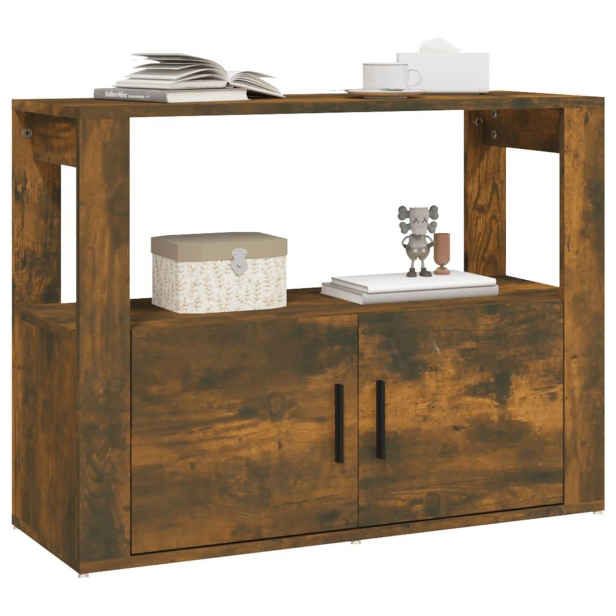 VIDAXL Buffet Chene fume 80x30x60 cm Bois d'ingenierie