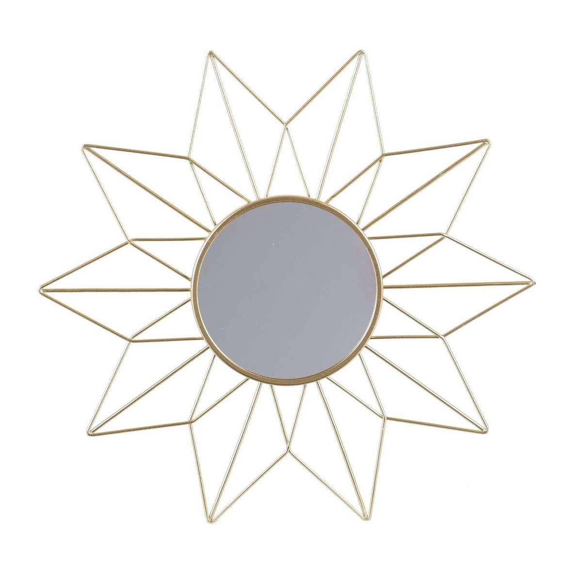 DIVERS Set de 3 miroirs Gold Home - Doré