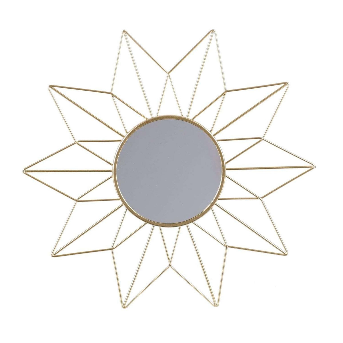 DIVERS Set de 3 miroirs Gold Home - Doré