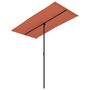 Voir la diapositive 2 : VIDAXL Parasol de jardin avec mat en aluminium 180x110 cm Terre cuite