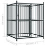 Voir la diapositive 6 : VIDAXL Chenil exterieur avec toit pour chiens 120 x 120 x 150 cm