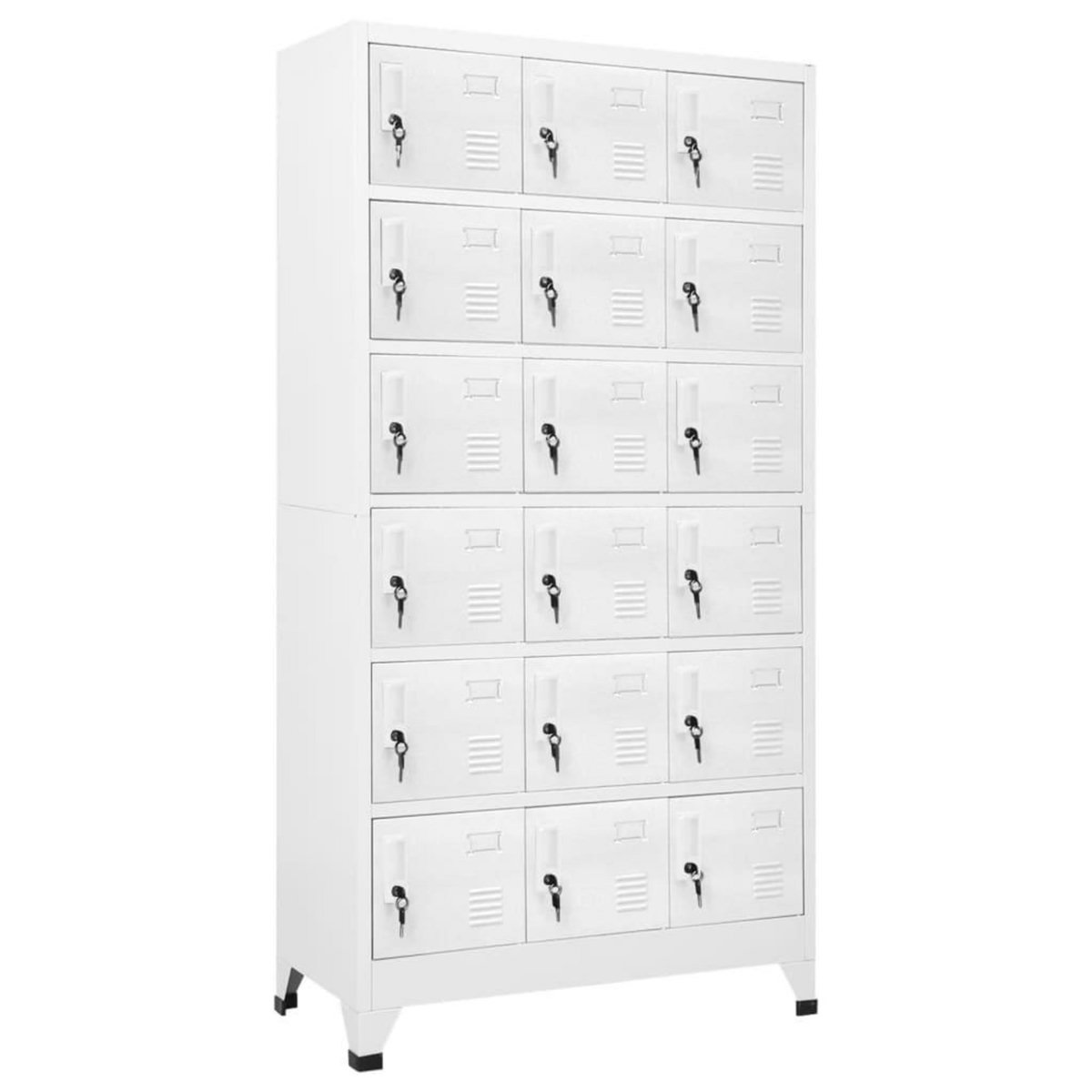 VIDAXL Armoire a casier avec 18 compartiments Metal 90x40x180 cm