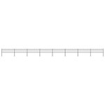 VIDAXL Cloture de jardin avec dessus en cerceau Acier 13,6x0,6 m Noir