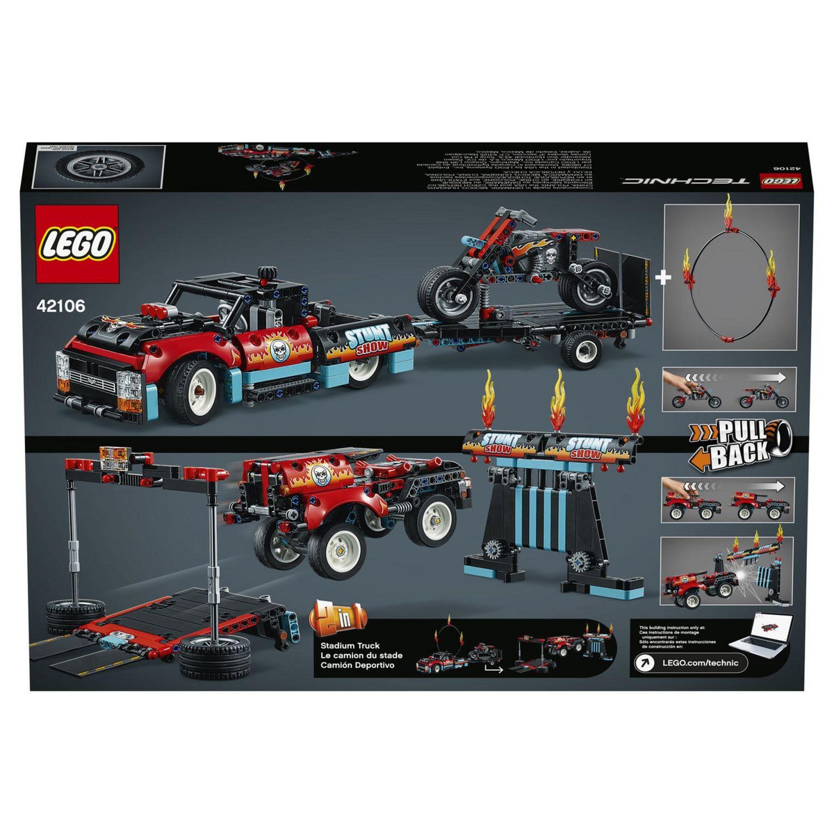 LEGO Technic 42106 - Le Spectacle de Cascades Camion et Moto
