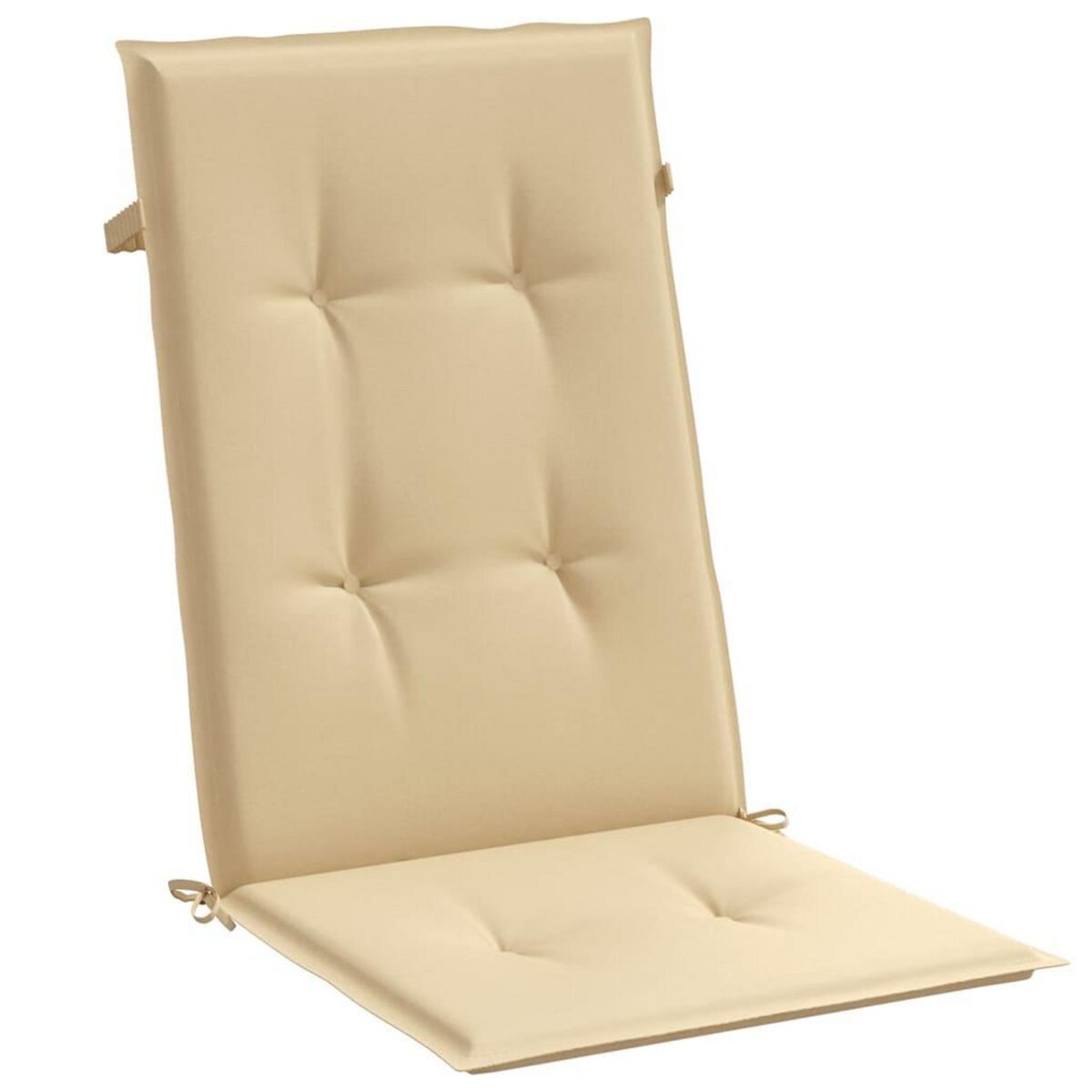 VIDAXL Coussins de chaise a dossier haut lot de 6 beige melange tissu