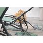 Voir la diapositive 6 : CONCEPT USINE Lot de 2 transats en aluminium et toile PVC vert pastel BAHIA