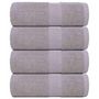 Voir la diapositive 1 : VIDAXL Serviettes de visage 4 pcs gris 30x30 cm 360 g m² 100% coton