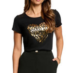 MORGAN T Shirt /Doré Femme Morgan Serigraphie1. Coloris disponibles : Noir