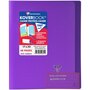 CLAIREFONTAINE Cahier piqué polypro Koverbook 17x22cm 48 pages petits carreaux 5x5 translucide violet
