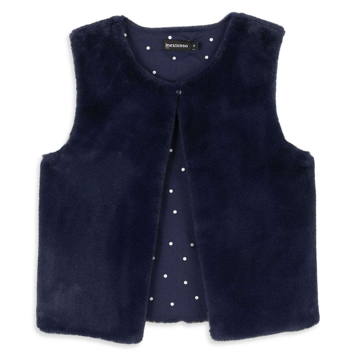 INEXTENSO Gilet fourrure marine sans manche fille