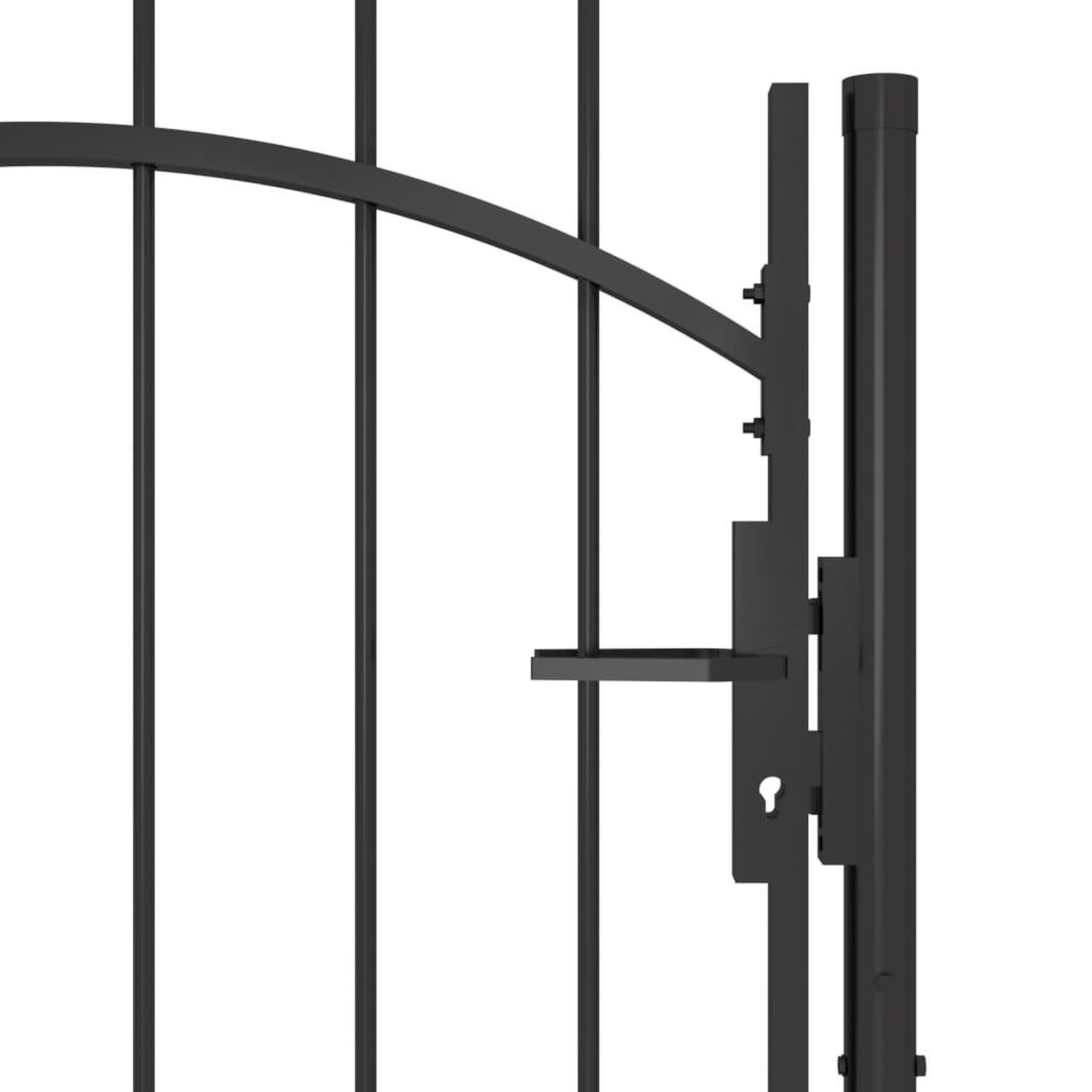 Voir la diapositive 4 : VIDAXL Portail de jardin Acier 1x2,2 m Noir