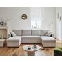 Voir la diapositive 5 : BEST MOBILIER Cyrus - canapé panoramique en u - 7 places - convertible avec coffre - en velours côtelé