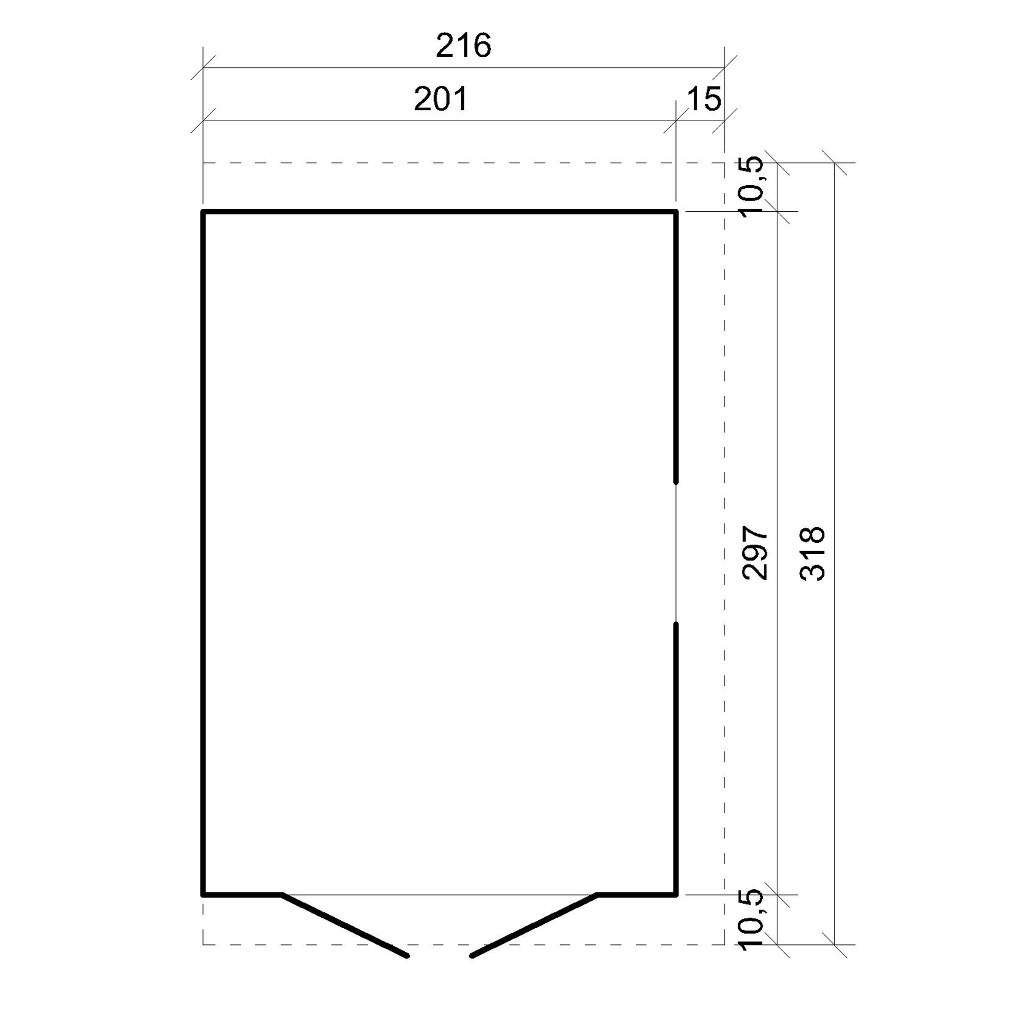 Voir la diapositive 5 : TIMBELA Abri de Jardin en Bois sans paroi latérale avec les planchers imprégné - 6 m2 M339+M339G