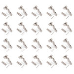 EMUCA SRL Lot de 20 charnières coudées X91 à fermeture amortie avec embases droite à visser -  Hauteur 1 -  Acier -  Nickelé