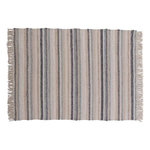 Paris Prix Tapis Déco en Laine  Gudha  170x240cm Beige & Bleu