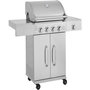 Voir la diapositive 1 : Habitat et Jardin Barbecue gaz en inox avec 5 brûleurs dont 1 latéral  Brazzo  - 118 x 57 x 104 cm - Gris clair