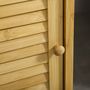 Voir la diapositive 4 : KLEANKIN Meuble bas salle de bain rangement salle de bain 1 porte 2 étagères bois bambou verni
