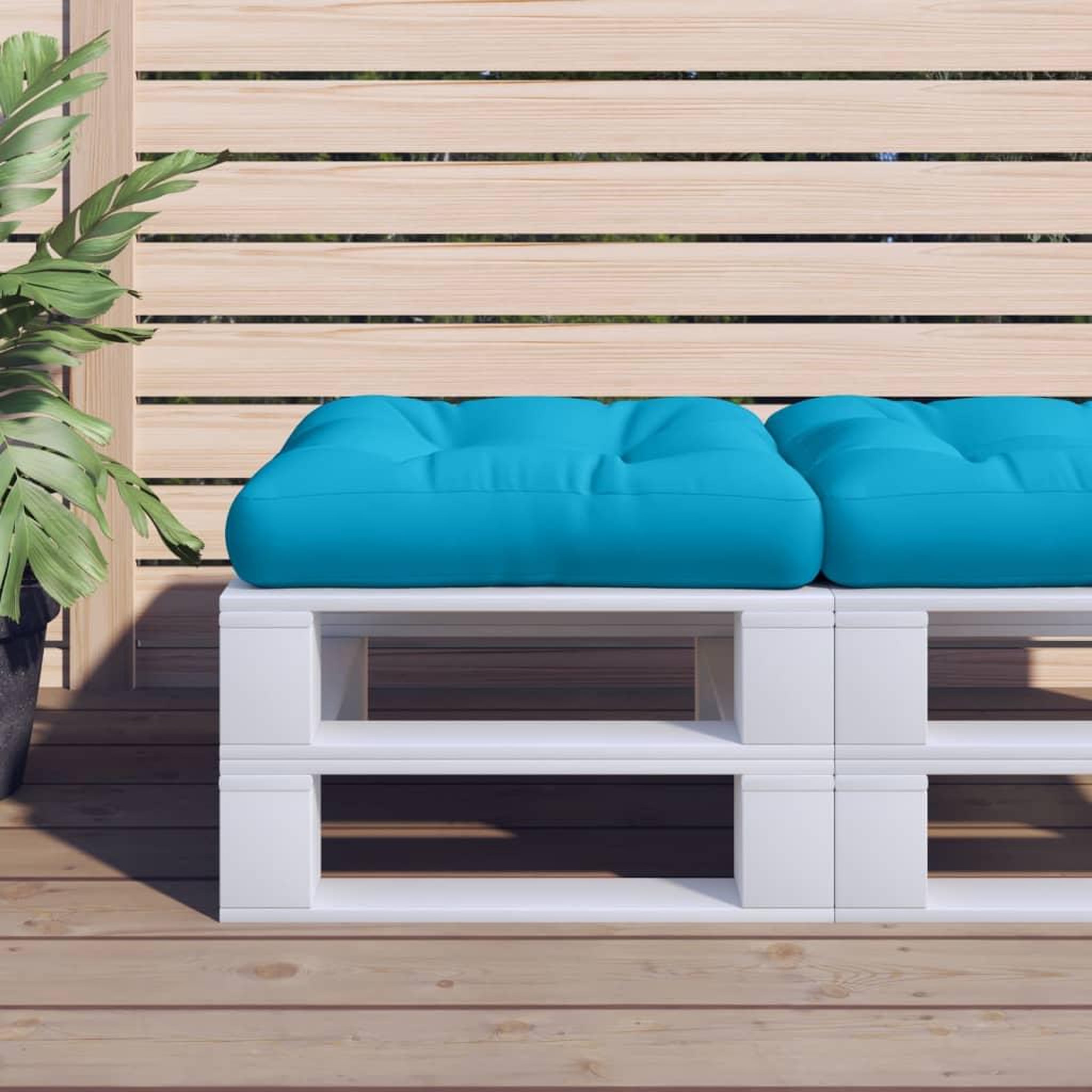 VIDAXL Coussin de palette bleu clair 58x58x10 cm tissu