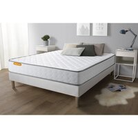 Matelas 140x200 Memo Bio Mousse à mémoire de forme 5 zones de confort Maxi  épaisseur Déhoussable