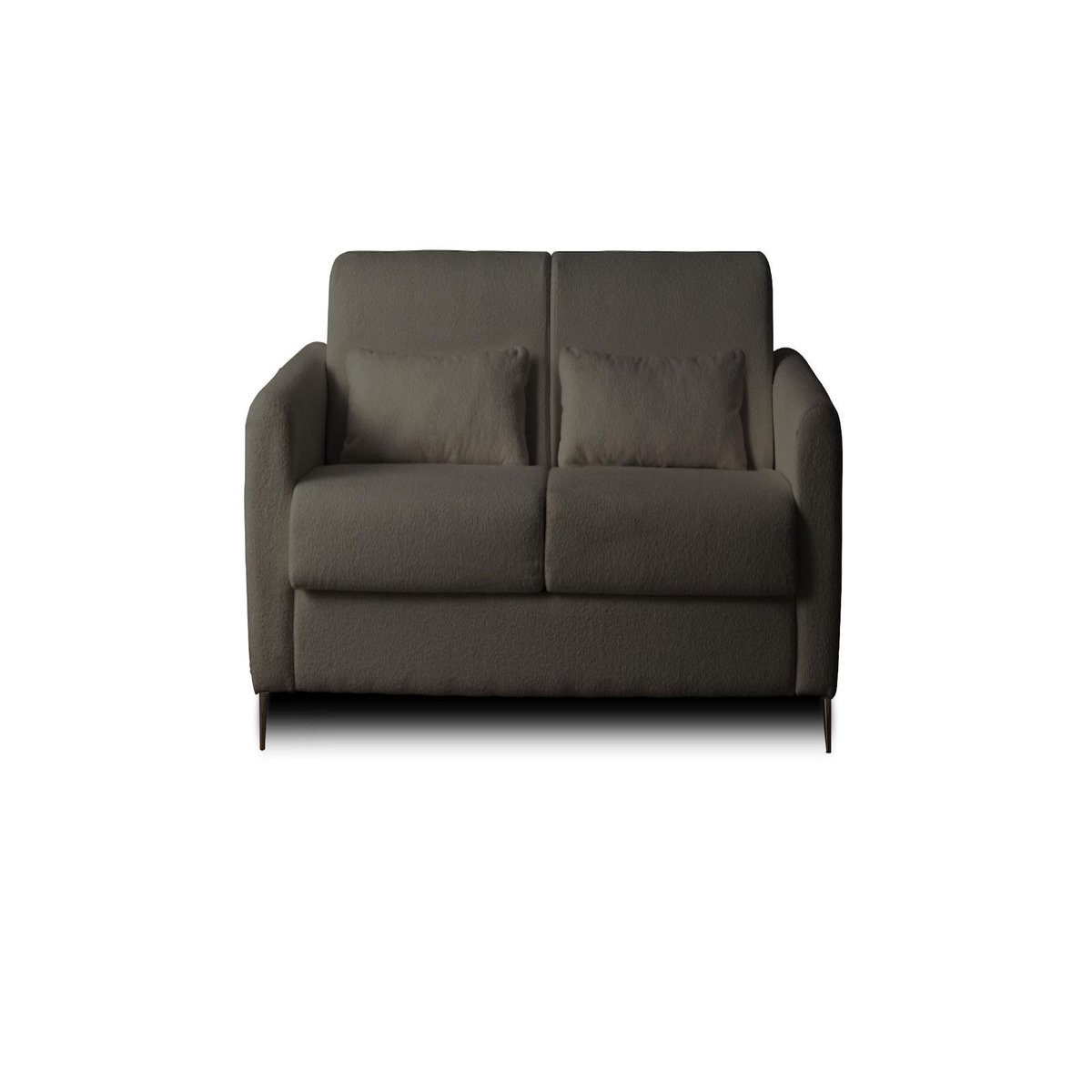 LISA DESIGN Owen - canapé 3 places convertible express couchage quotidien 140 cm matelas 12 cm en tissu bouclette