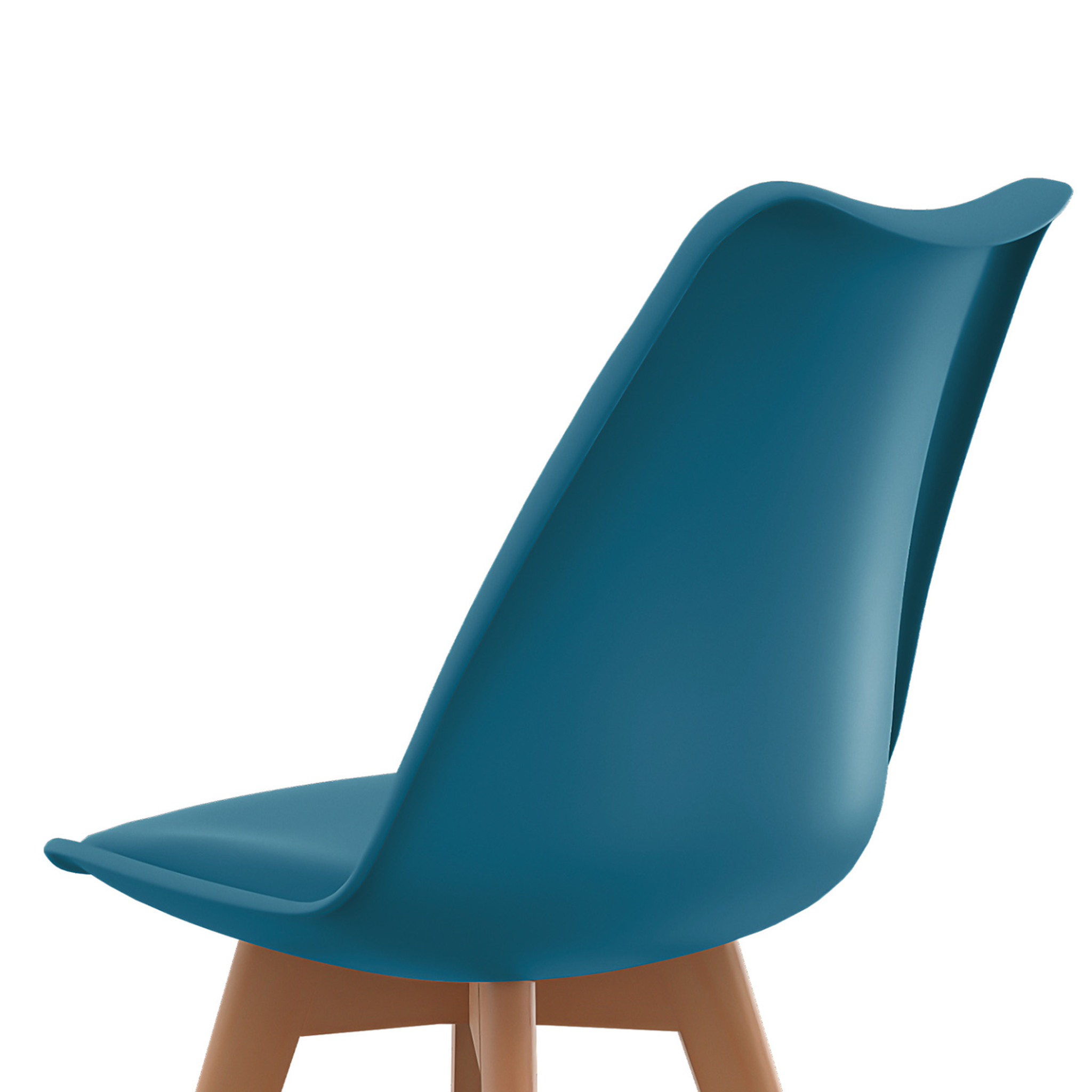 Voir la diapositive 6 : ID MARKET Lot de 4 chaises scandinaves sara bleu canard pour salle à manger