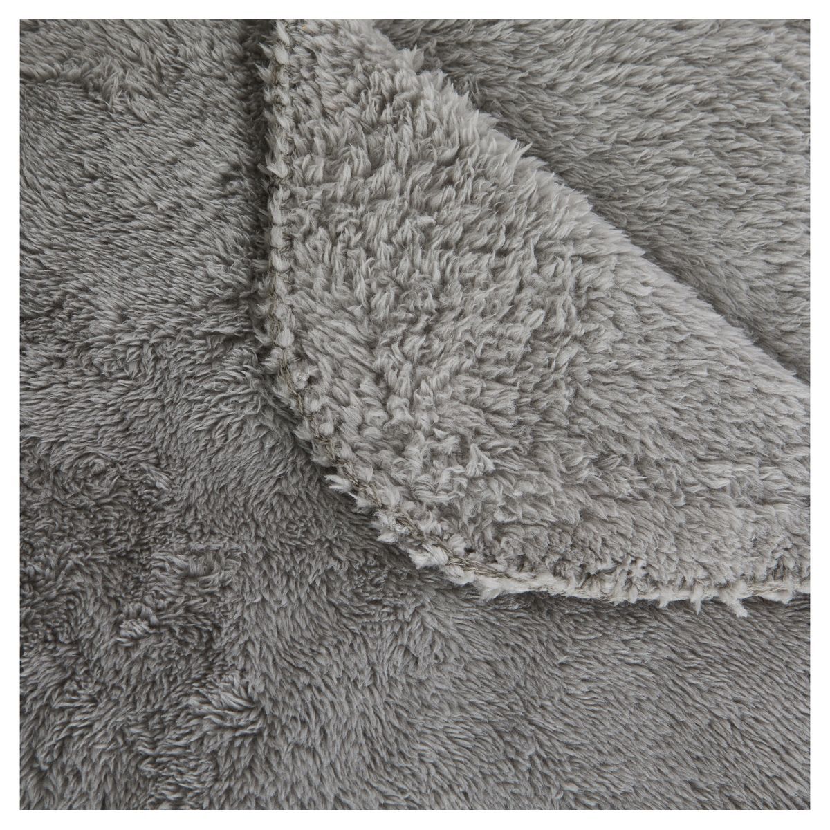 ACTUEL Plaid uni en sherpa en polyester