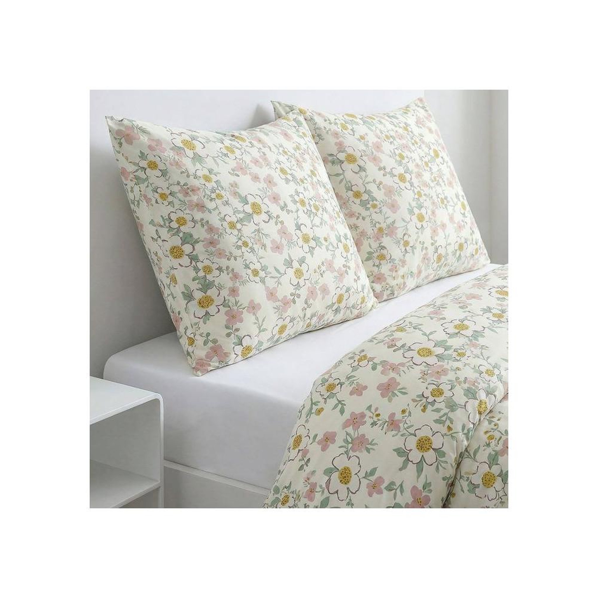 Voir la diapositive 2 : Today Parure de lit double today sunshine en coton 100% imprimé floral style liberty, housse 260x240 cm et 2 taies 63x63 cm (3 pièces)