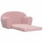 Voir la diapositive 4 : VIDAXL Canape-lit pour enfants 2 places rose peluche douce
