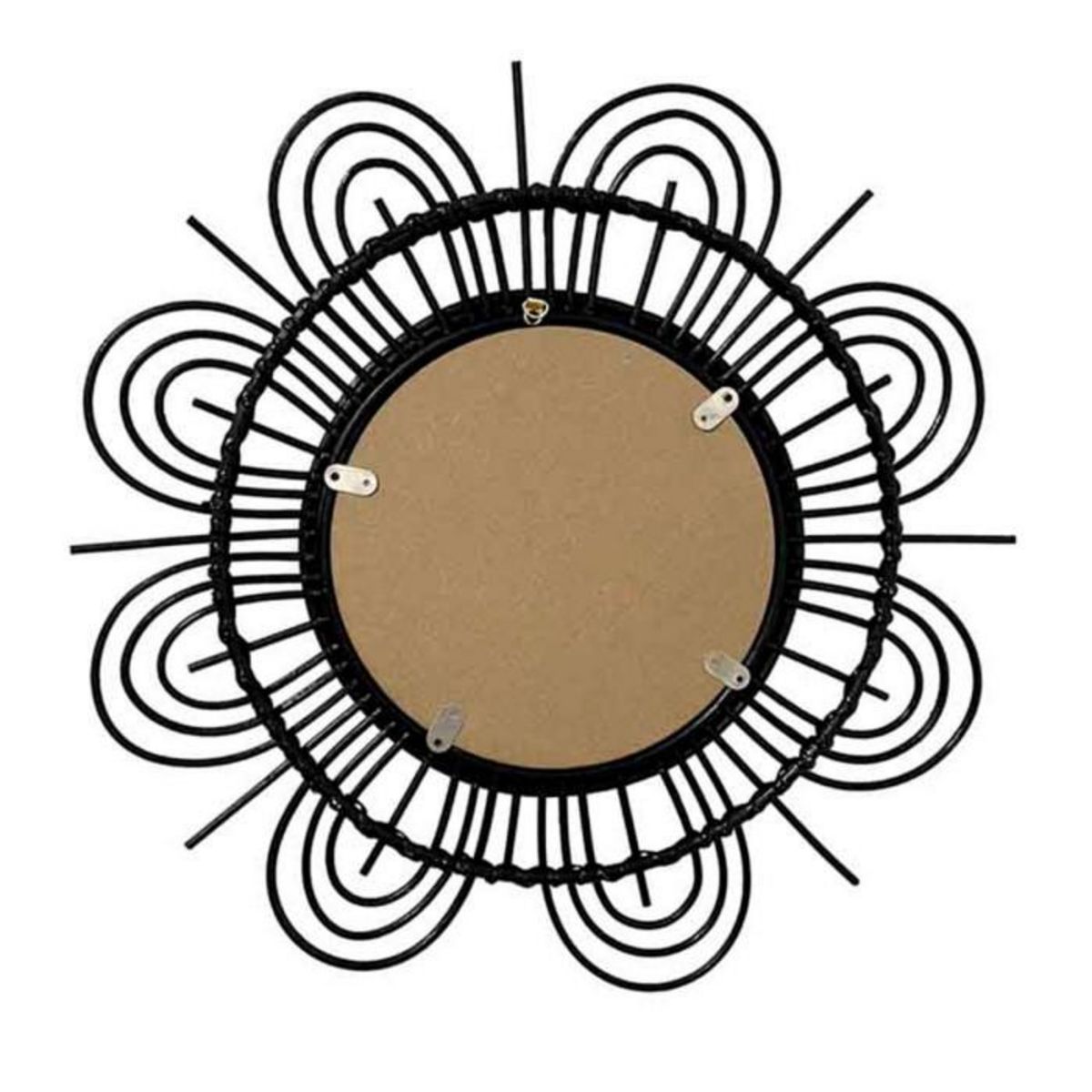 Paris Prix Miroir Mural Design en Rotin  Aina  51cm Noir