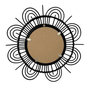 Voir la diapositive 2 : Paris Prix Miroir Mural Design en Rotin  Aina  51cm Noir