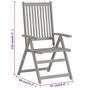 Voir la diapositive 6 : VIDAXL Chaises inclinables de jardin lot de 4 Gris Bois solide acacia