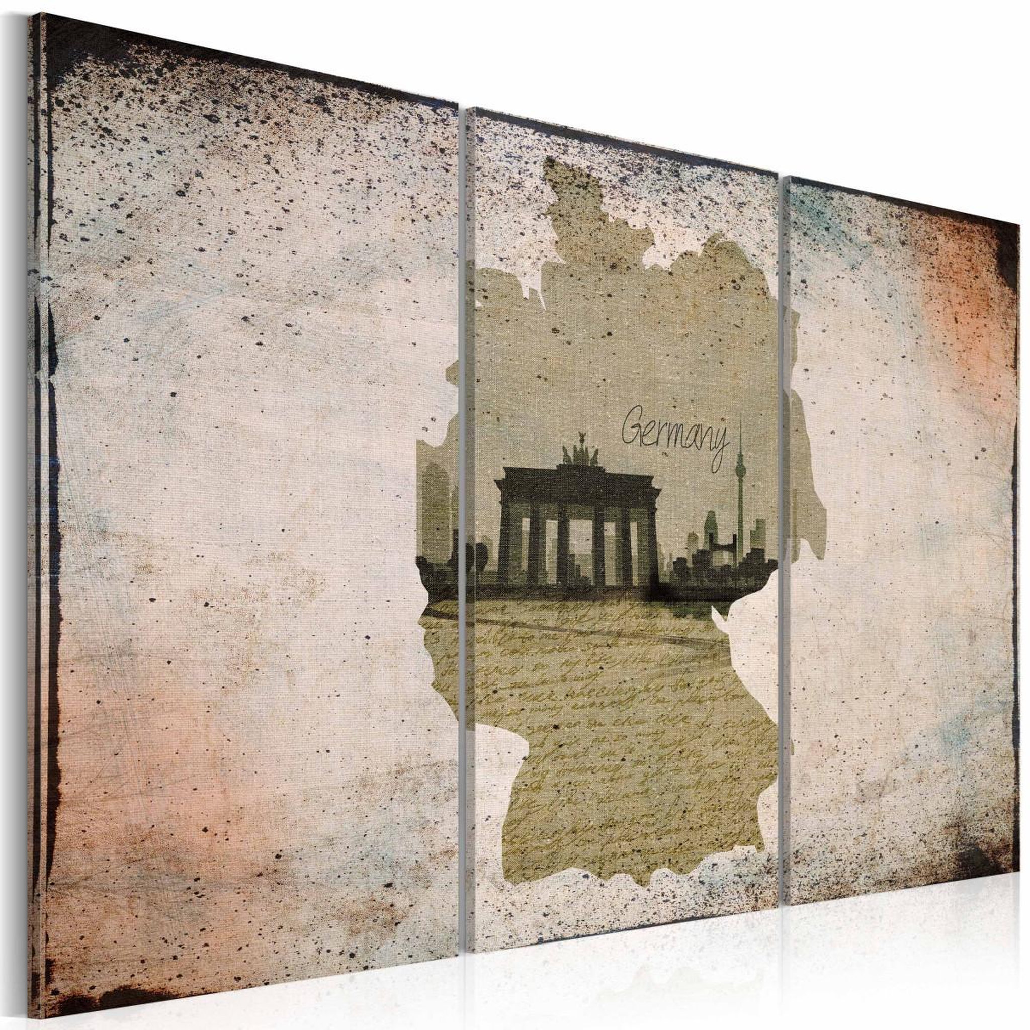 Paris Prix Tableau  map : germany brandenburg gate carte. Coloris disponibles : Multicolore