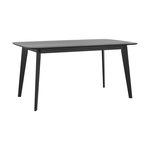 MAISON PAVANE Table rectangulaire 6 personnes en bois noir 150 cm-Oman