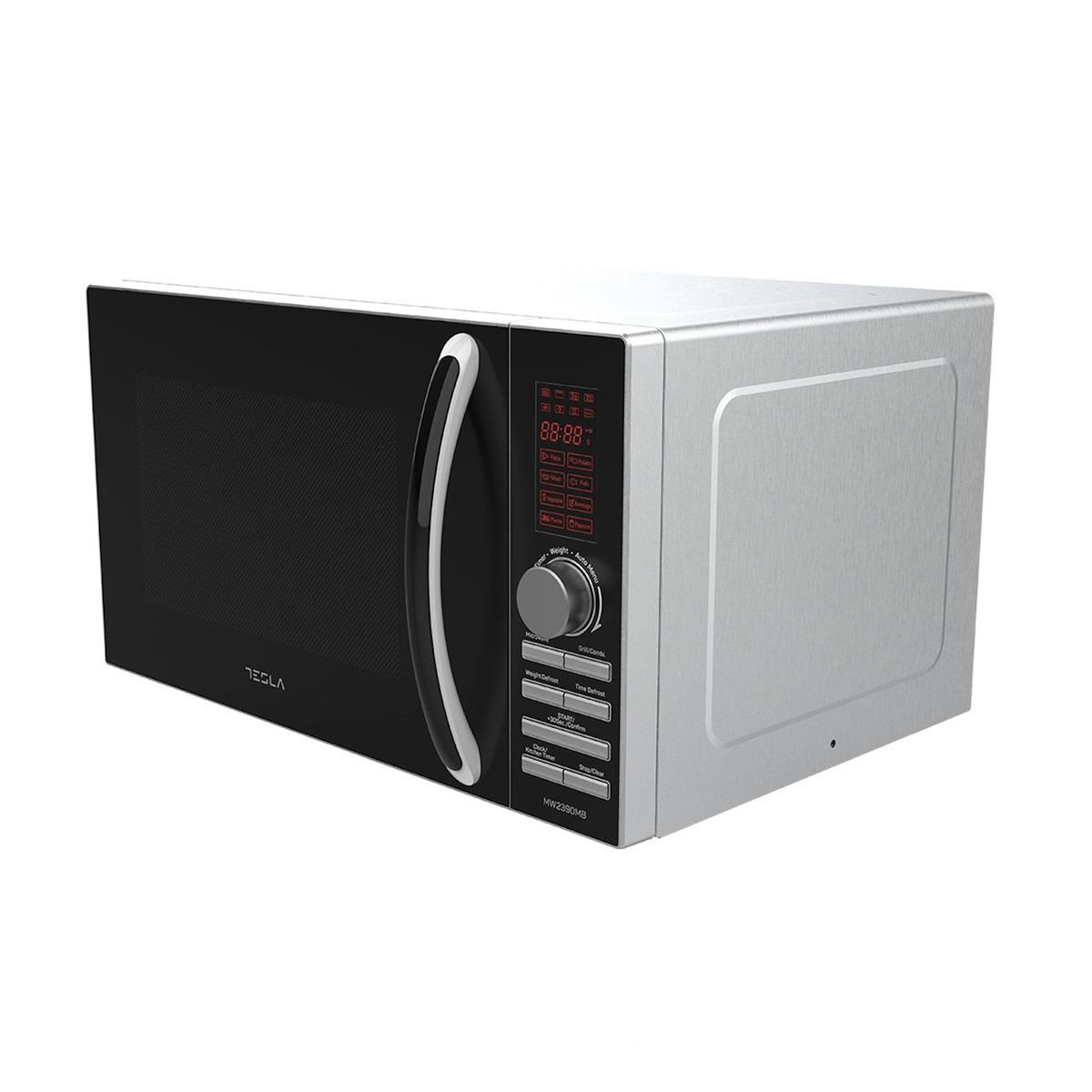 TESLA Micro-ondes grill 23l 800w silver/noir - MW2390MB