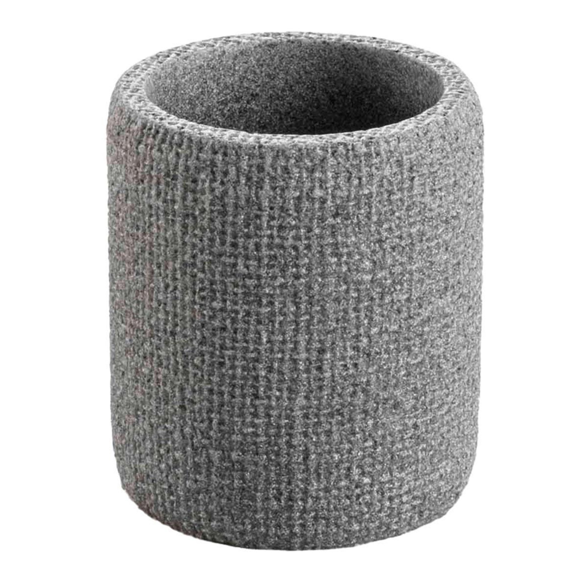 Douceur d'Intérieur Gobelet effet tissé  spa  9cm gris