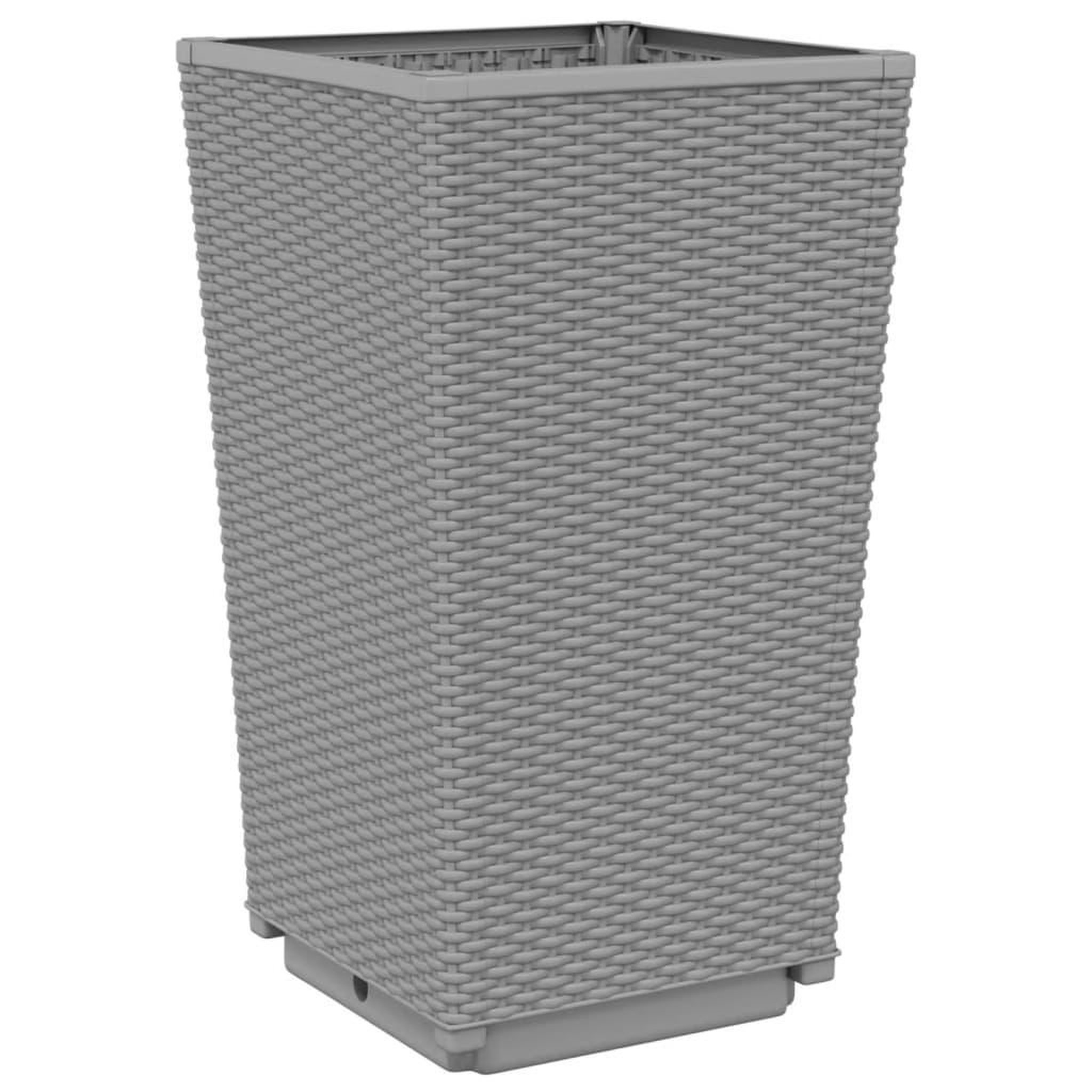 Voir la diapositive 4 : VIDAXL Jardinieres 2 pcs gris clair 32,5x32,5x57 cm polypropylene