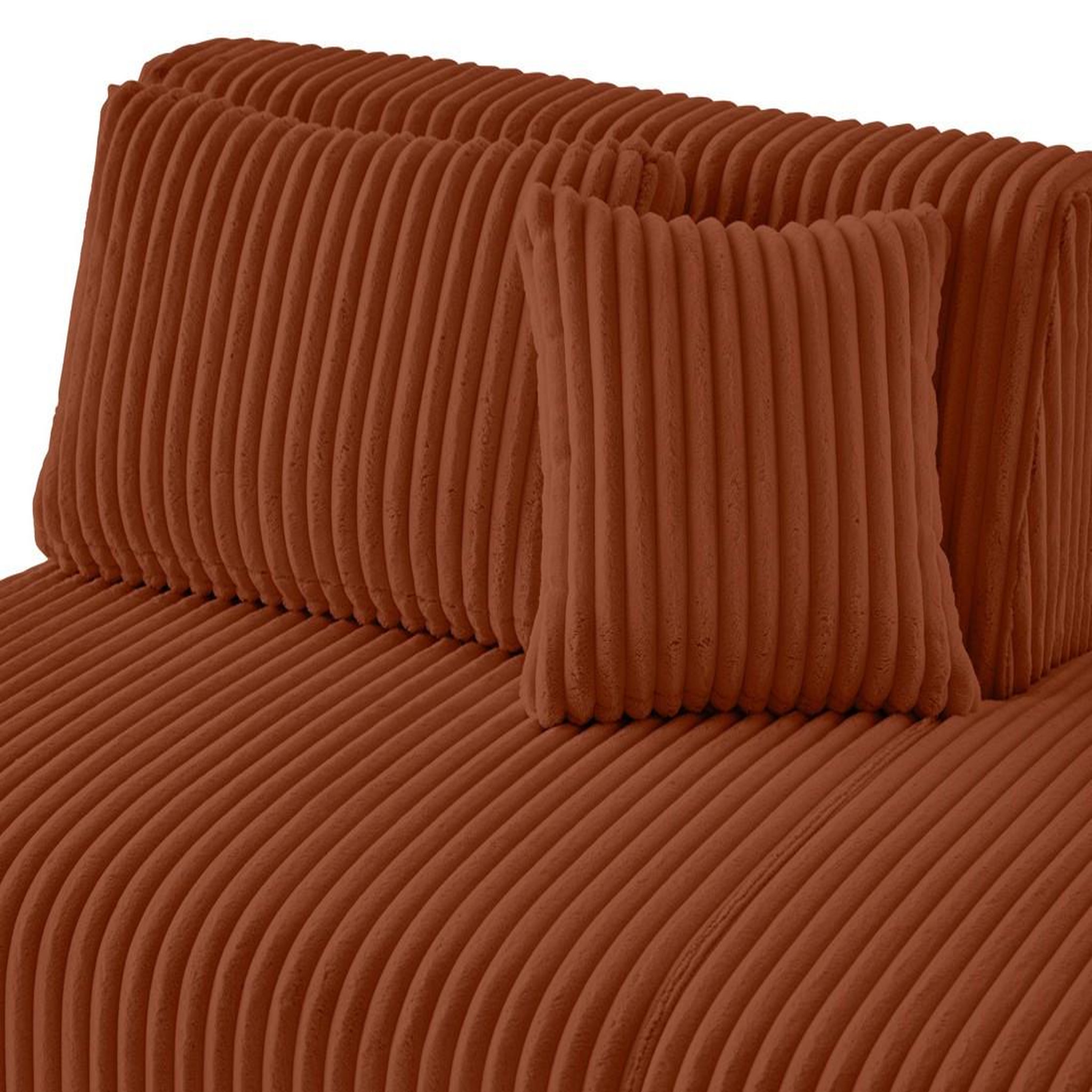 Voir la diapositive 5 : LISA DESIGN Victoire - module d'assise droit en velours côtelé grosses côtes