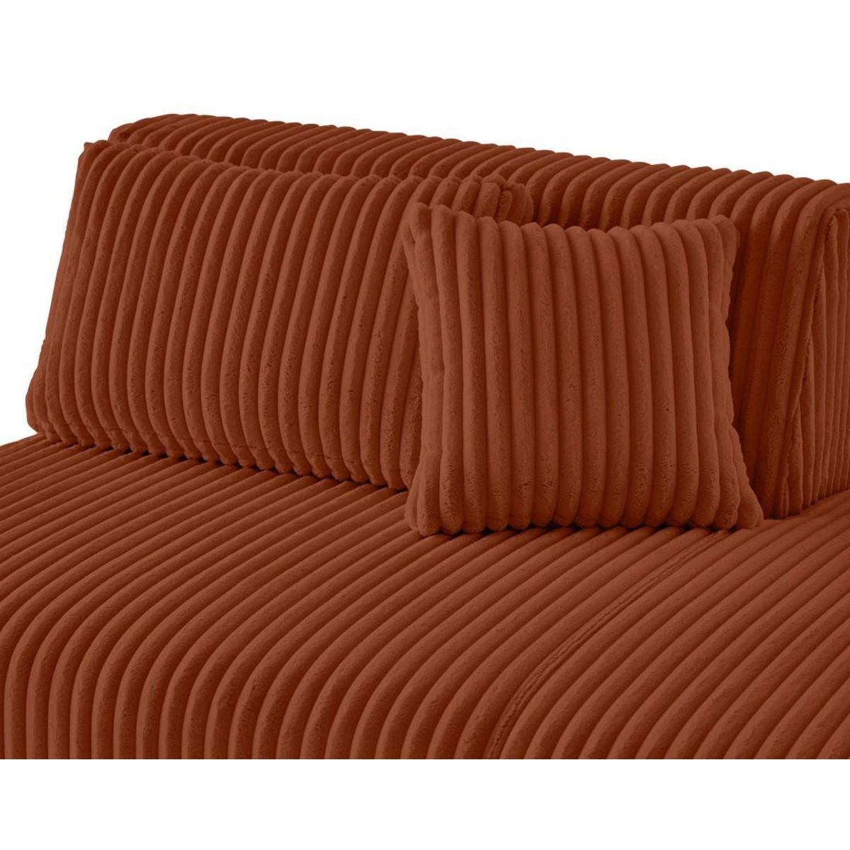 LISA DESIGN Victoire - module d'assise droit en velours côtelé grosses côtes