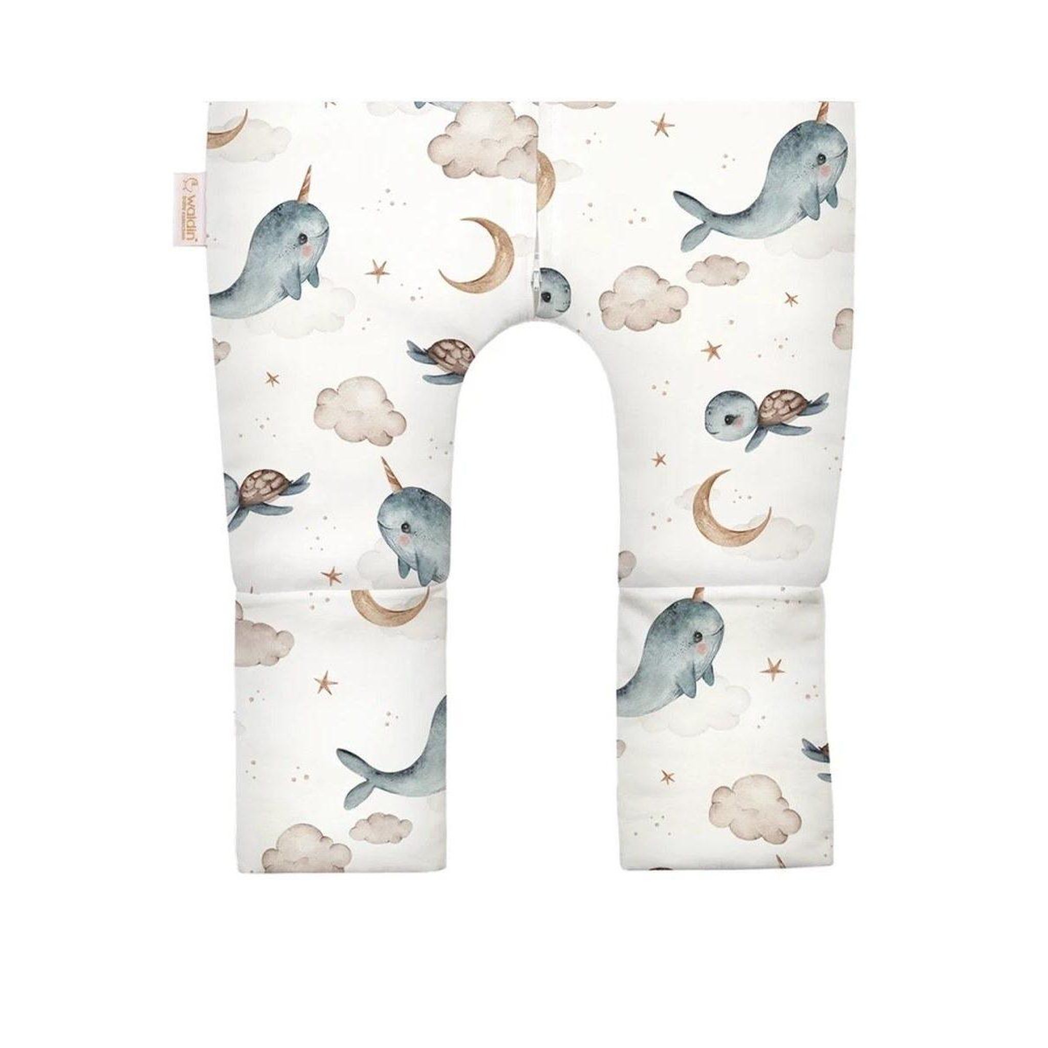 Voir la diapositive 4 : WALDIN Gigoteuse à jambes en coton 2,5 TOG - taille S (1-2 ans) - motif baleine, blanc