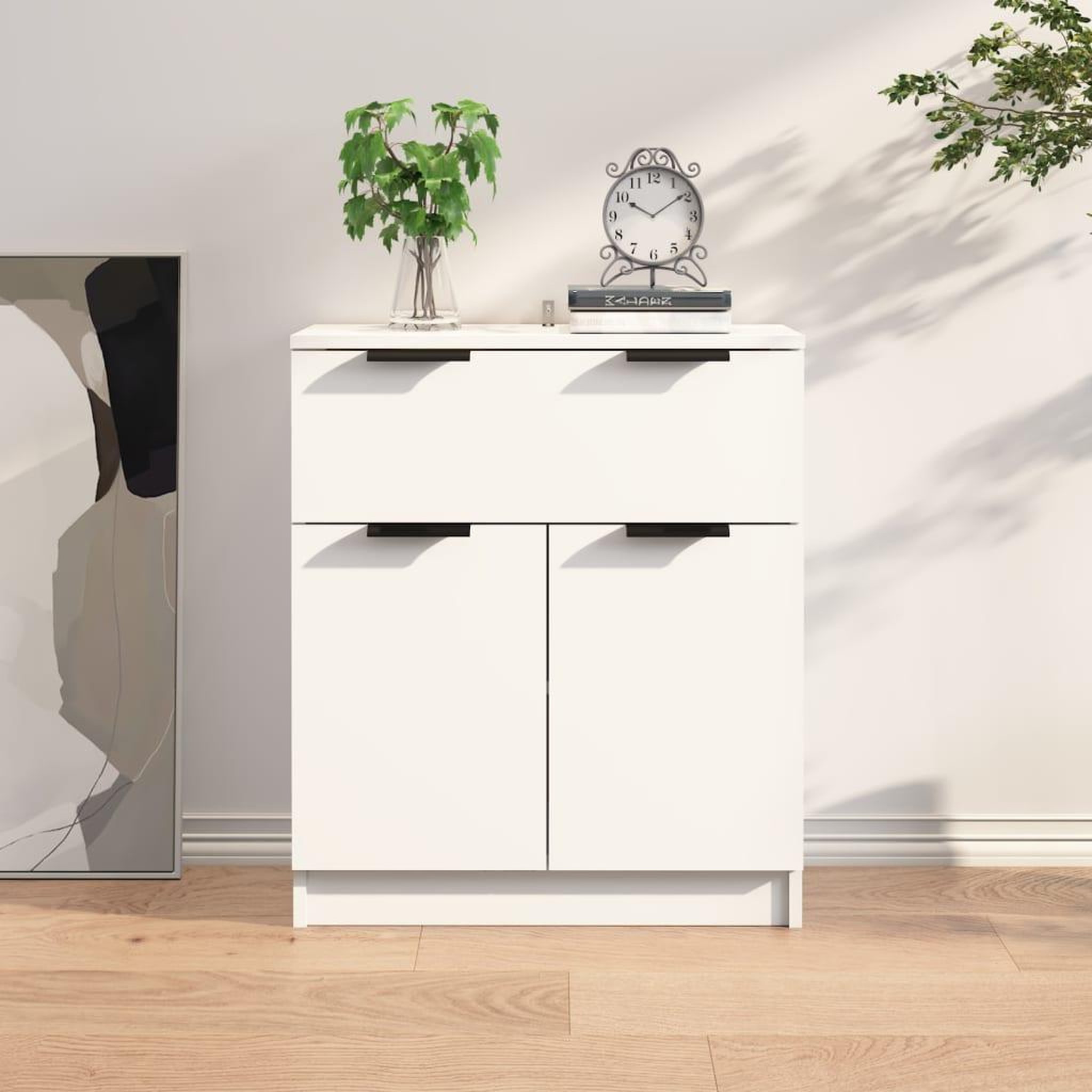Voir la diapositive 1 : VIDAXL Buffet Blanc 60x30x70 cm Bois d'ingenierie