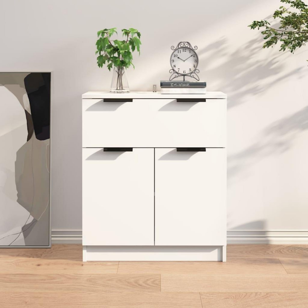 VIDAXL Buffet Blanc 60x30x70 cm Bois d'ingenierie