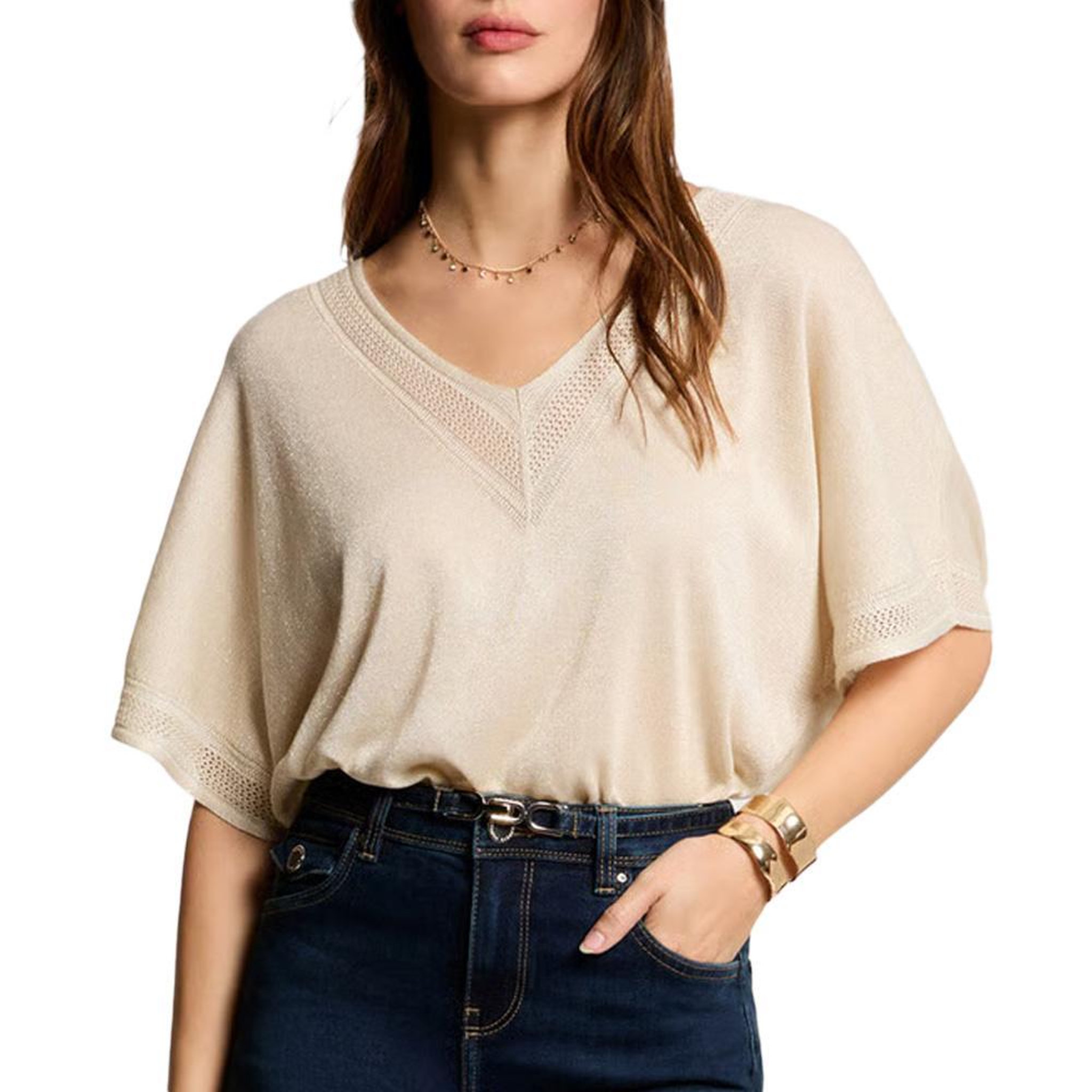 MORGAN Pull  Femme Morgan MCHRIS. Coloris disponibles : Beige