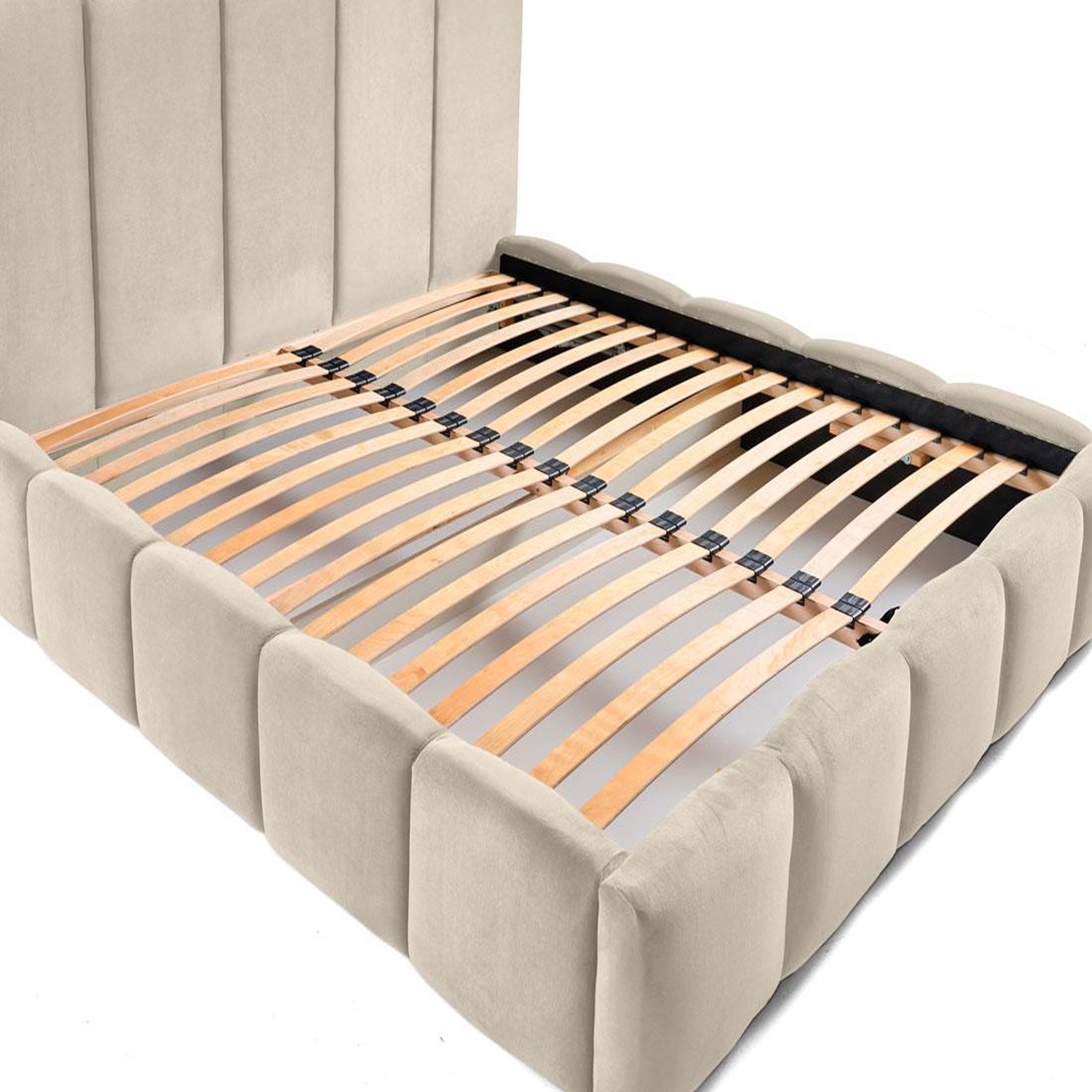 Voir la diapositive 4 : BEST MOBILIER Torreon - lit coffre - 180x200 - sommier inclus - en velours