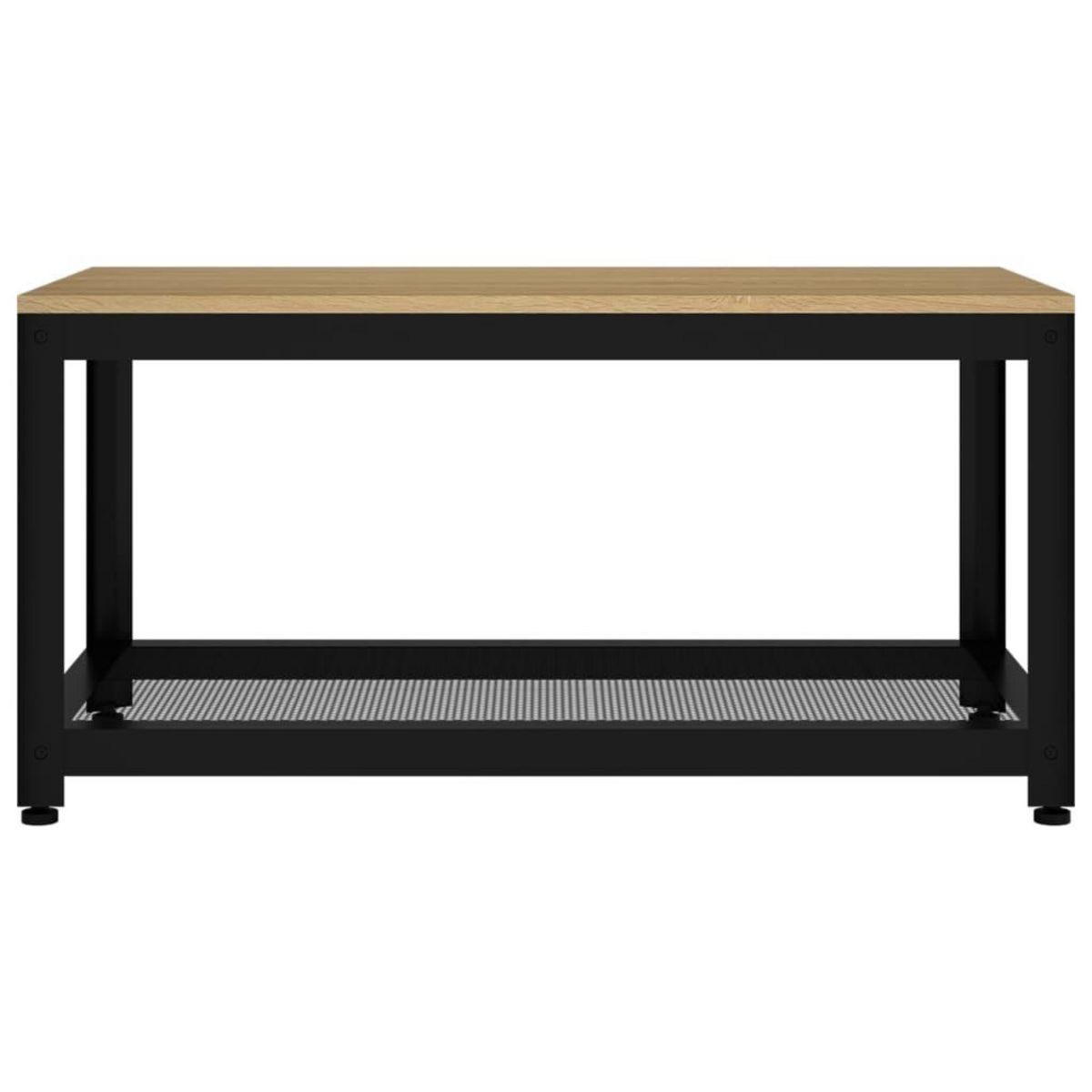 VIDAXL Table basse Marron clair et noir 90x45x45 cm MDF et fer