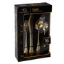 Voir la diapositive 2 : SECRET DE GOURMET Ménagère design inox Gold - 16 Pièces - Doré